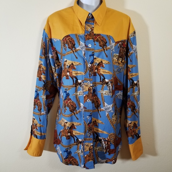 Handmade Western Cowboy Shirt, extra large - Picture 2 of 11